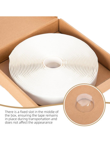 Cinta Butílica Premium Rvhouse 2.5 cm x 9.1 m Blanca