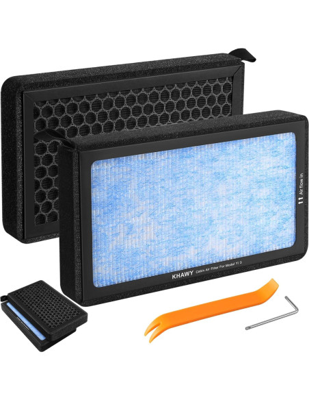 Filtro de Aire de Cabina KHAWY HEPA para Tesla Model 3 y Y 2016-2025 Filtro de Aire de Cabina KHAWY HEPA para Tesla Model 3 y Y 2016-2025