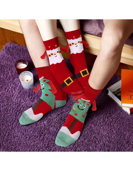 Calcetines Magnéticos 3D Navidad Estivaux - 2 Pares Calcetines Magnéticos 3D Navidad Estivaux - 2 Pares