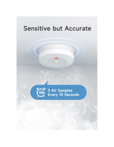 Detector de Humo Lecoolife GS528A Batería 9V Blanco 2