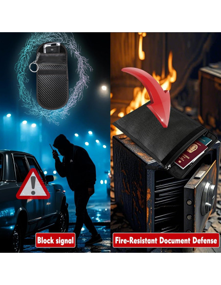 Paquete de 4 Bolsas Impermeables y a Prueba de Fuego ZUIYIK Paquete de 4 Bolsas Impermeables y a Prueba de Fuego ZUIYIK