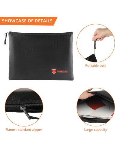 Bolsa de Documentos Ignífuga BONDUN 91x61 cm Negra