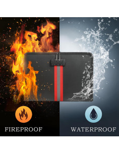 Bolsa de Documentos a Prueba de Fuego y Agua Genérica 33x23 cm 2