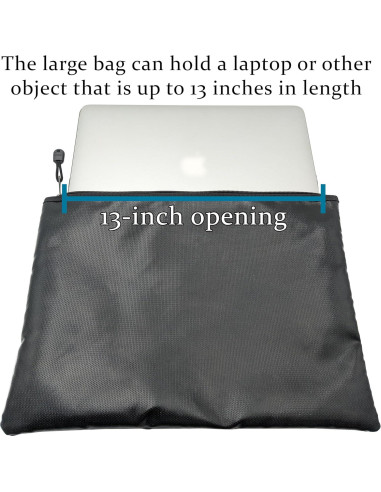 Juego de 3 Bolsas a Prueba de Fuego SciencePurchase - Negro
