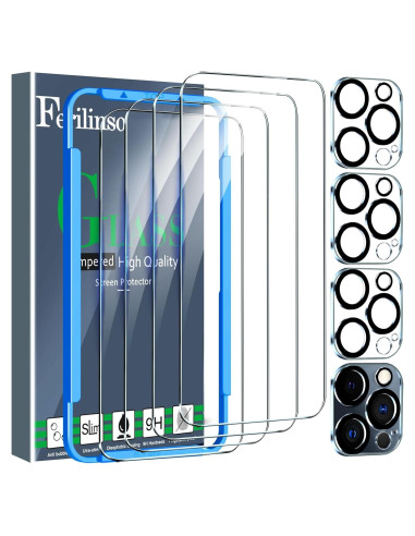 Protector de Pantalla Ferilinso para iPhone 15 Pro 4 Pack