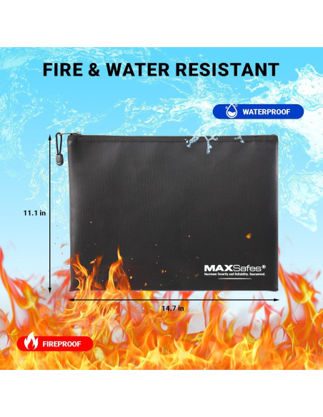 Bolsa de Documentos a Prueba de Fuego MAXSafes 37.3x28.2cm Bolsa de Documentos a Prueba de Fuego MAXSafes 37.3x28.2cm