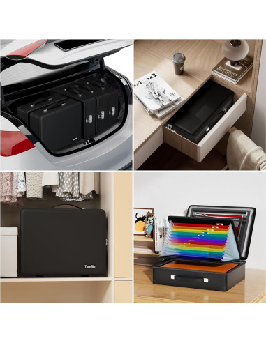Caja de Documentos a Prueba de Fuego Tamfile 42x32cm Negra