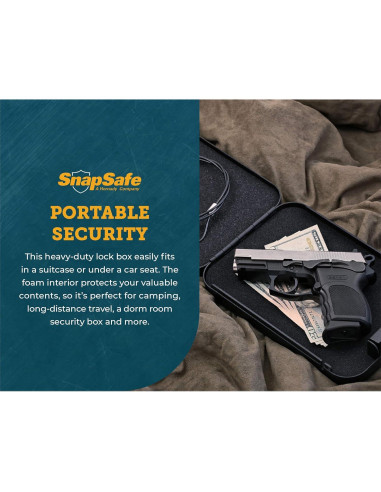 Caja de Seguridad Portátil SnapSafe XXL 2-Pack con Llave Igual