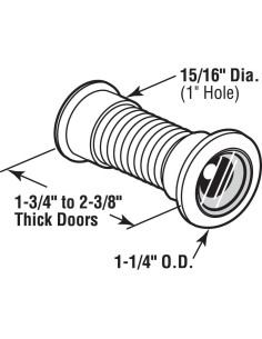 Mirador de Puerta Prime-Line U 10314 130 Grados Níquel Satinado 2