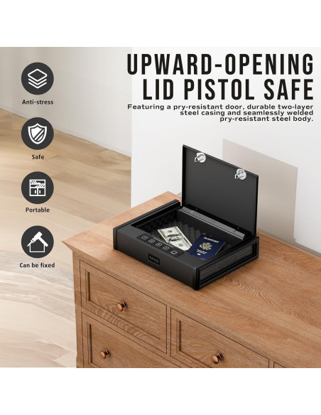 Caja Fuerte Biométrica RPNB RP2005 para 2 Pistolas con Huella Dactilar Caja Fuerte Biométrica RPNB RP2005 para 2 Pistolas con Huella Dactilar