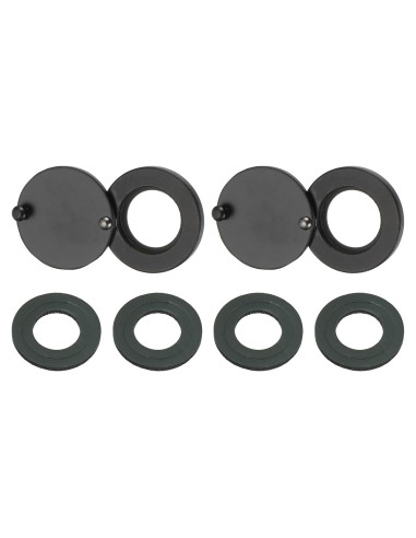 Cubierta de Mirilla PATIKIL 16mm Cobre Negro Mate 2pcs