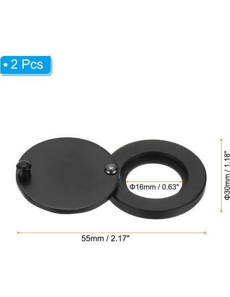 Cubierta de Mirilla PATIKIL 16mm Cobre Negro Mate 2pcs Cubierta de Mirilla PATIKIL 16mm Cobre Negro Mate 2pcs