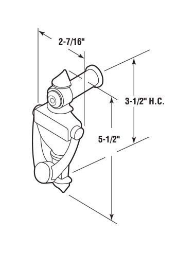 Tirador de puerta y visor Prime-Line MP10327 Níquel Satinado 14.29 mm