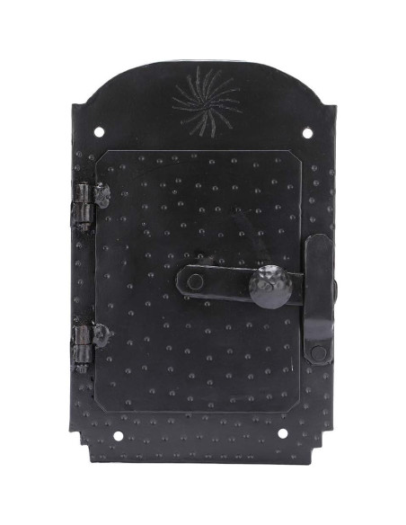 Rejilla de puerta forjada A29 Speakeasy con acabado negro Rejilla de puerta forjada A29 Speakeasy con acabado negro