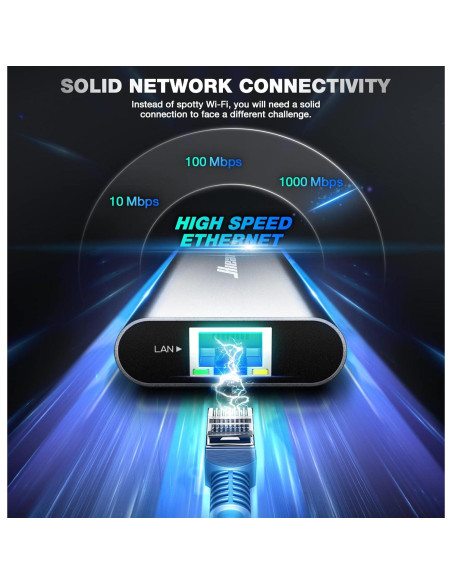 Hiearcool Hub USB C 8 en 1 HDMI 4K Ethernet para MacBook Hiearcool Hub USB C 8 en 1 HDMI 4K Ethernet para MacBook