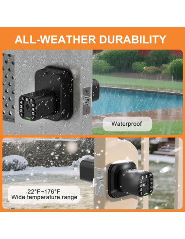 Cerradura de Puerta Richelock IU52 Doble Cara Teclado Impermeable