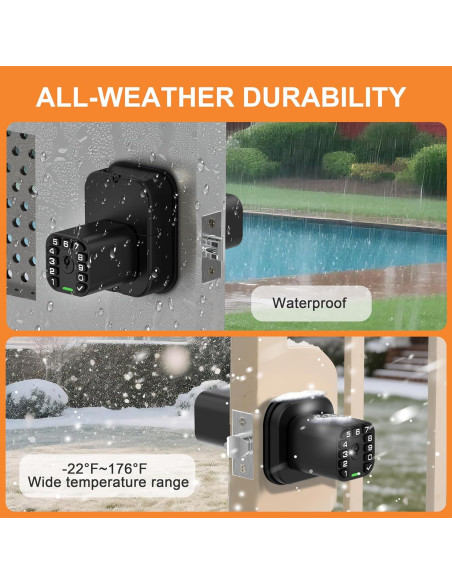 Cerradura de Puerta Richelock IU52 Doble Cara Teclado Impermeable Cerradura de Puerta Richelock IU52 Doble Cara Teclado Impermeable