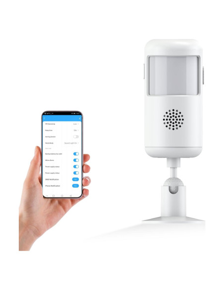Alarma de Movimiento Infrarrojo WiFi XUK PG-P02W 12m 85dB Alarma de Movimiento Infrarrojo WiFi XUK PG-P02W 12m 85dB