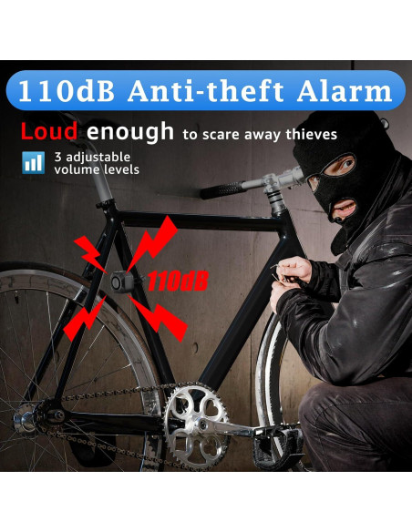 Alarma de Bicicleta NineLeaf Recargable USB 110dB IP65 Inalámbrica Alarma de Bicicleta NineLeaf Recargable USB 110dB IP65 Inalámbrica