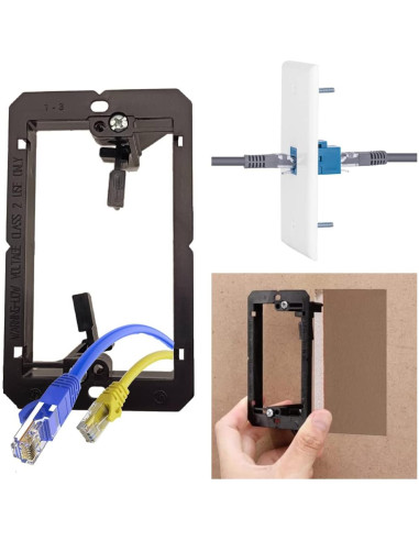 Placa de Pared Ethernet RJ45 HuaHengHT Cat6 2 Pcs Azul