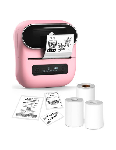 Impresora de Etiquetas Térmicas Phomemo M220 Rosa Inalámbrica
