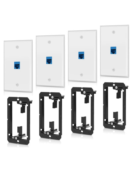 Paquete de 4 Placas de Pared Ethernet Cat6 ANONION 1 Puerto Paquete de 4 Placas de Pared Ethernet Cat6 ANONION 1 Puerto