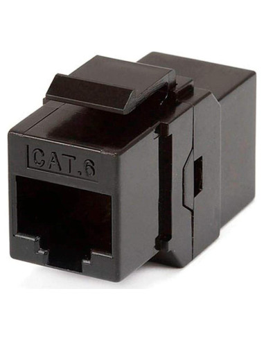 Conector Keystone Pasante RJ45 Monoprice - Acoplador Negro