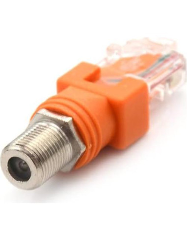 Adaptador Convertidor RF a RJ45 Maxmoral 2 Piezas Naranja