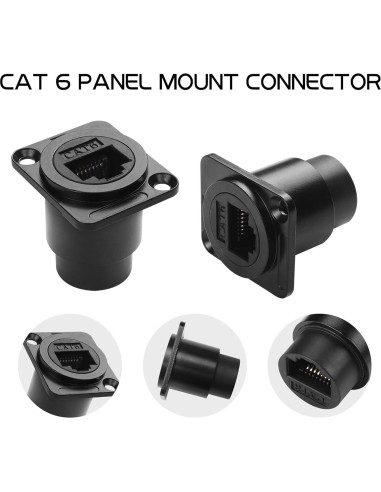 Conector RJ45 CAT6 Hembrado a Hembrado YACSEJAO 2 Pcs