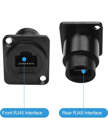 Conector RJ45 CAT6 Hembrado a Hembrado YACSEJAO 2 Pcs Conector RJ45 CAT6 Hembrado a Hembrado YACSEJAO 2 Pcs