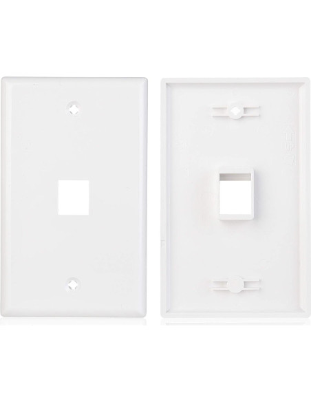 Placa de Pared Ethernet 1 Puerto Cable Matters Cat6 Blanca - Paquete de 2 Placa de Pared Ethernet 1 Puerto Cable Matters Cat6 Blanca - Paquete de 2