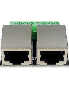 Placa de Desglose RJ45 Doble Puerto Teansic 8P8C 2 Pcs 2