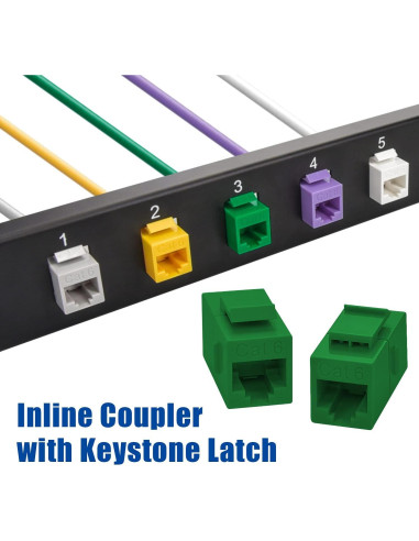 Acoplador RJ45 Cat.6 Beszin Hembra-Hembra 50 Unidades Verde