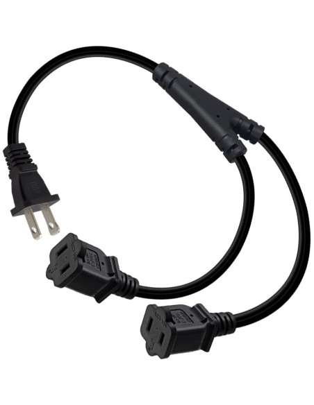 Cable Divisor Nema 1-15P a Doble 1-15R 0.61m Strhowill Cable Divisor Nema 1-15P a Doble 1-15R 0.61m Strhowill