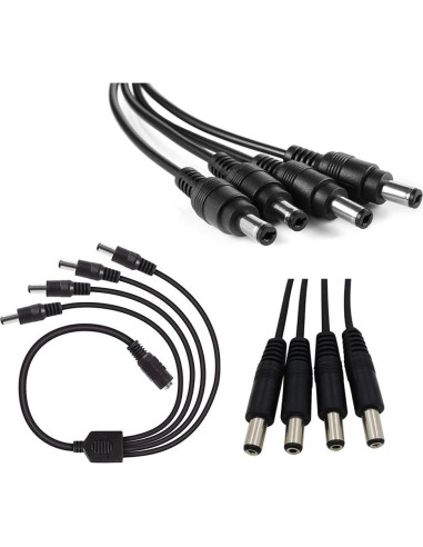 Cable divisor de potencia DC 1 hembra a 4 macho Deguangxin 4 piezas