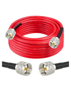Cable Coaxial RG8X 7.62m MOOKEERF PL259 Macho a Macho