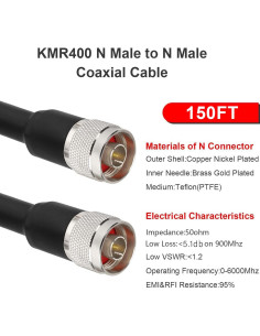 Cable Coaxial MOOKEERF 45.72m N Macho a N Macho KMR400 2