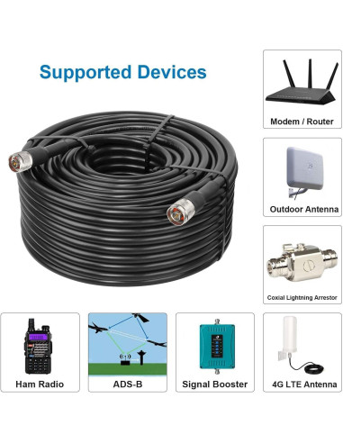 Cable Coaxial MOOKEERF 45.72m N Macho a N Macho KMR400