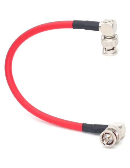 Cable Coaxial SDI 30cm BNC a BNC Canare LV-61S Rojo