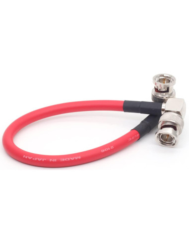 Cable Coaxial SDI 30cm BNC a BNC Canare LV-61S Rojo