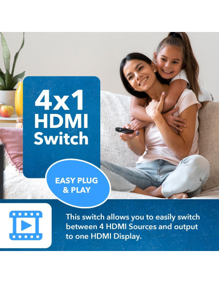Interruptor HDMI 8K OREI BK-401A 4x1 con Extractor de Audio Interruptor HDMI 8K OREI BK-401A 4x1 con Extractor de Audio