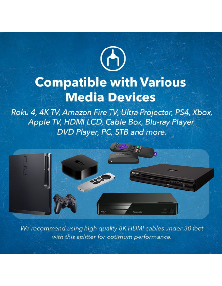 Divisor HDMI 8K OREI BK-22 2 Salidas 4K@120Hz Dolby Vision Divisor HDMI 8K OREI BK-22 2 Salidas 4K@120Hz Dolby Vision