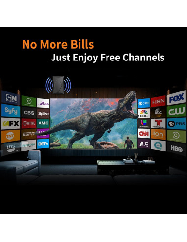 Antena de TV Digital Oheotoo 2024 4K 1080p HD Interior Exterior
