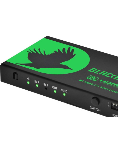 Conmutador HDMI 2x1 Monoprice Blackbird 8K 60Hz 4K 120Hz Conmutador HDMI 2x1 Monoprice Blackbird 8K 60Hz 4K 120Hz