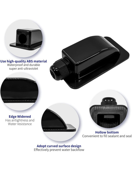 Entrada de Cable Solar Zayin Gland Sellado 2 Piezas Negro Entrada de Cable Solar Zayin Gland Sellado 2 Piezas Negro