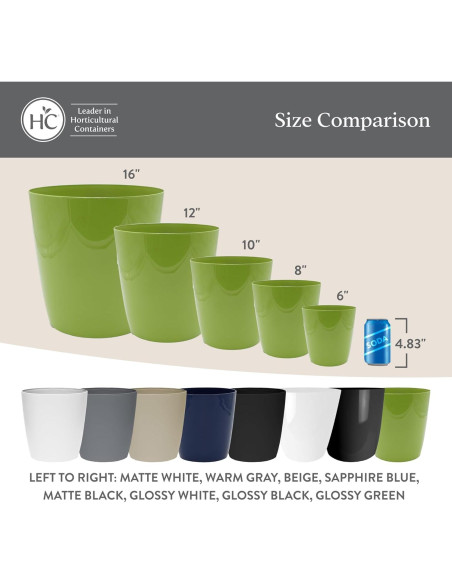 Maceta Redonda de Autorriego The HC Companies Aguacate 15.24 cm Maceta Redonda de Autorriego The HC Companies Aguacate 15.24 cm