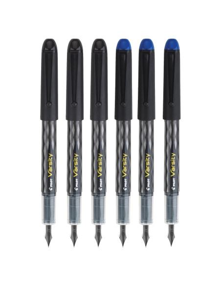 Combo 6 Plumas Fuente Pilot Varsity Negras y Azules Combo 6 Plumas Fuente Pilot Varsity Negras y Azules