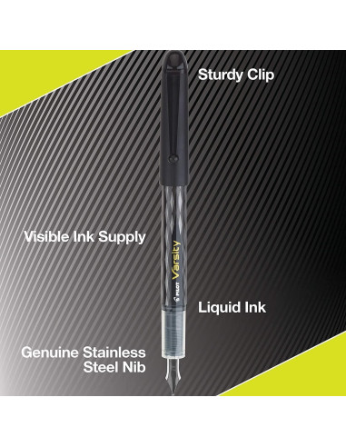Combo 6 Plumas Fuente Pilot Varsity Negras y Azules