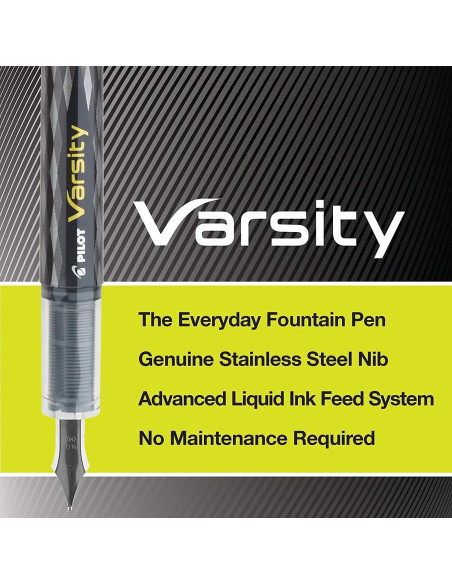 Combo 6 Plumas Fuente Pilot Varsity Negras y Azules Combo 6 Plumas Fuente Pilot Varsity Negras y Azules
