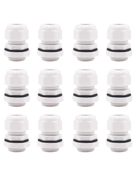 Conectores de Cable 12 Pcs NPT 1/2" mxuteuk IP68 Ajustables Conectores de Cable 12 Pcs NPT 1/2" mxuteuk IP68 Ajustables